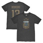 cristian romero argentina national team 1863fc player vintage tri-blend t-shirt – black Collection – England Football Jerseys and Shirts