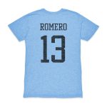 cristian romero argentina national team 1863fc player vintage tri-blend t-shirt – light blue Collection – England Football Jerseys and Shirts
