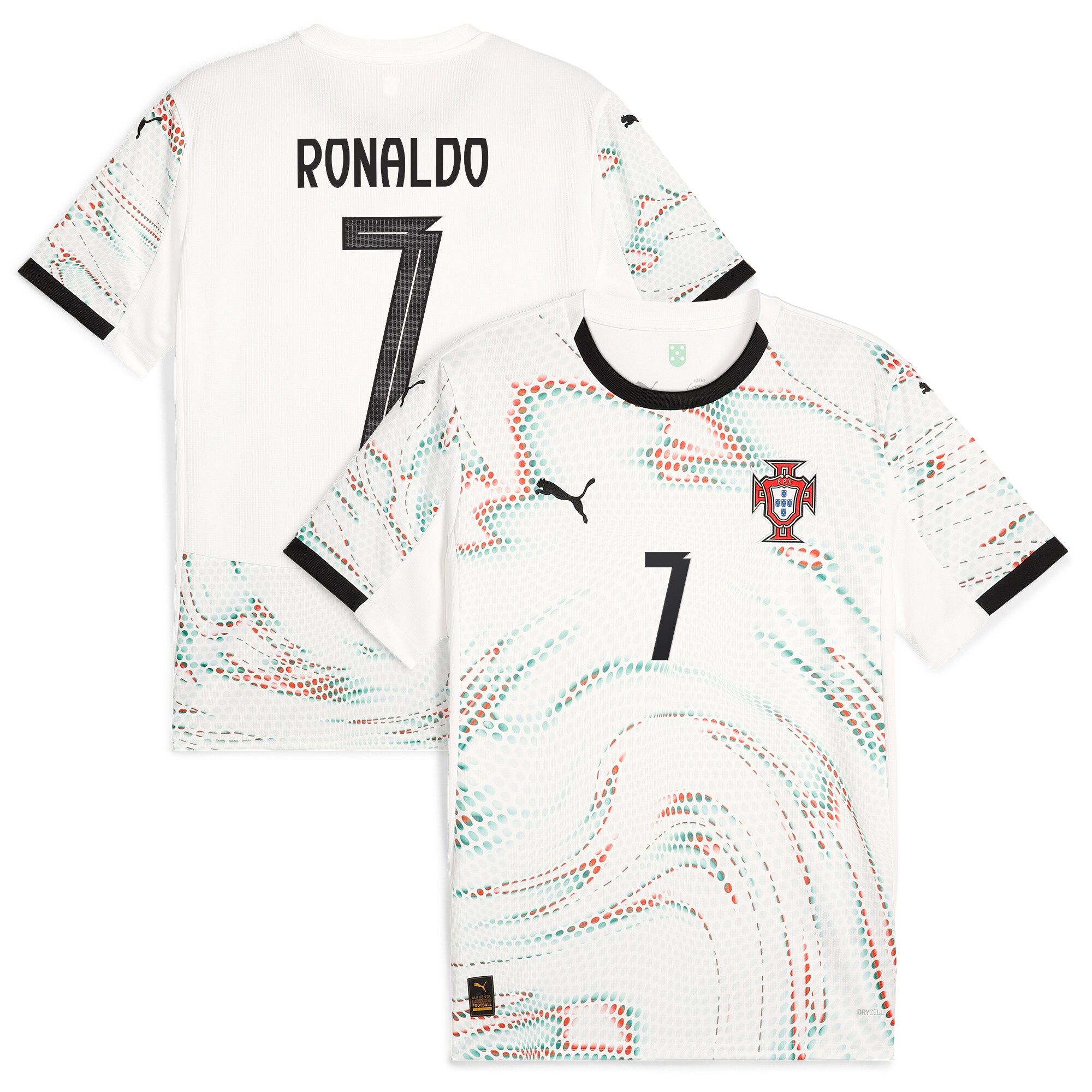 cristiano ronaldo portugal national team puma 2025 away replica jersey – white Collection – England Football Jerseys and Shirts
