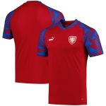 czech republic national team puma pre-match v-neck top – red Collection – England Football Jerseys and Shirts