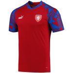 czech republic national team puma pre-match v-neck top – red Collection – England Football Jerseys and Shirts