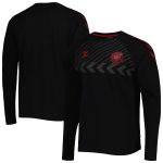 denmark national team fan raglan long sleeve t-shirt – black Collection – England Football Jerseys and Shirts