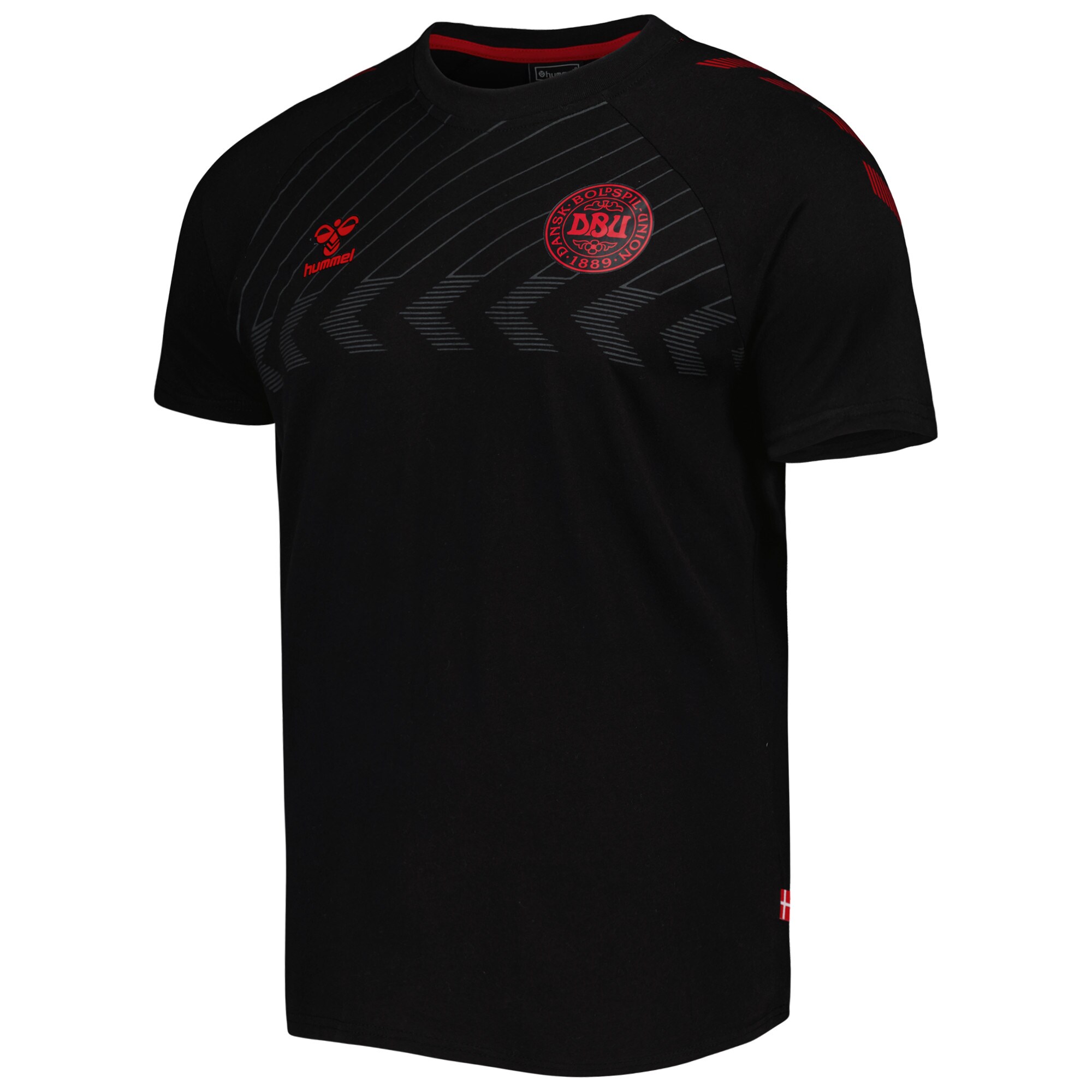 denmark national team fan raglan t-shirt – black Collection – England Football Jerseys and Shirts