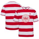 denmark national team striped t-shirt – red Collection – England Football Jerseys and Shirts