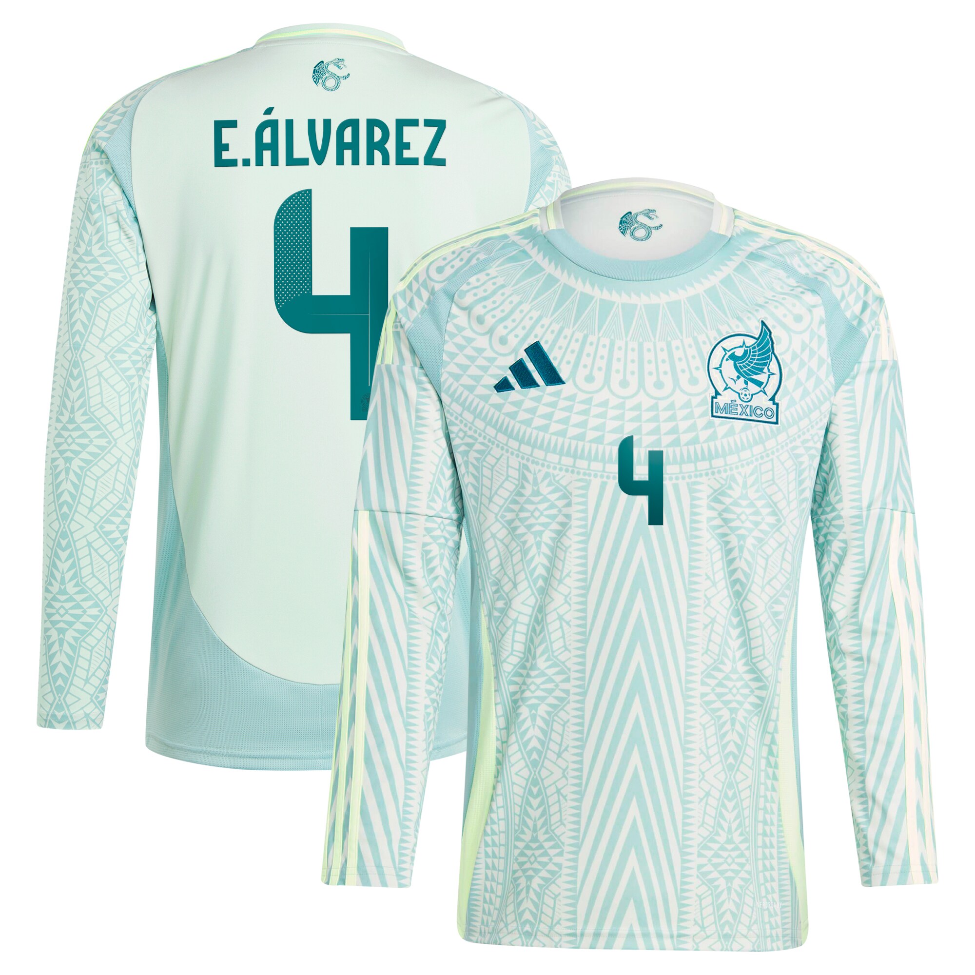 edson alvarez mexico national team adidas 2024 away replica player long sleeve jersey – green Collection – England Football Jerseys and Shirts