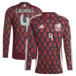 edson alvarez mexico national team adidas 2024 home replica player long sleeve jersey – burgundy Collection – England Football Jerseys and Shirts