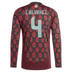 edson alvarez mexico national team adidas 2024 home replica player long sleeve jersey – burgundy Collection – England Football Jerseys and Shirts