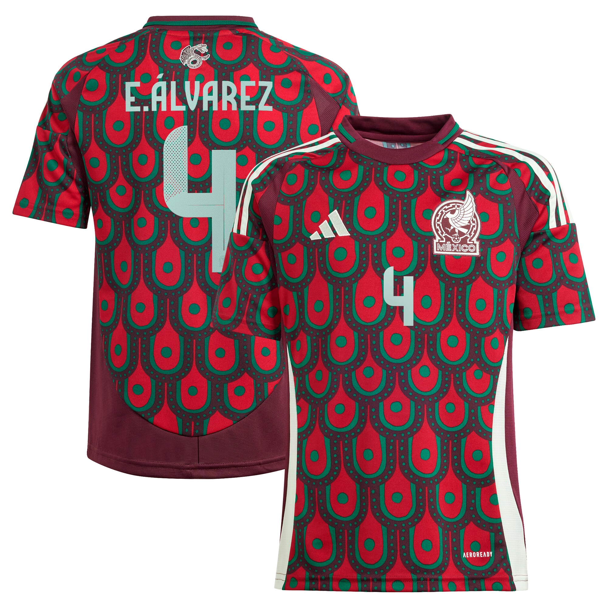 edson alvarez mexico national team adidas youth 2024 home replica player jersey – burgundy Collection – England Football Jerseys and Shirts