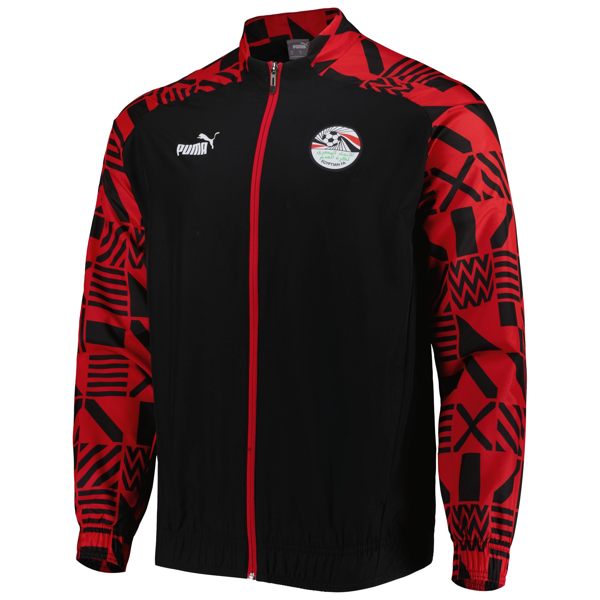 egypt national team puma pre-match raglan full-zip training jacket – black Collection – England Football Jerseys and Shirts