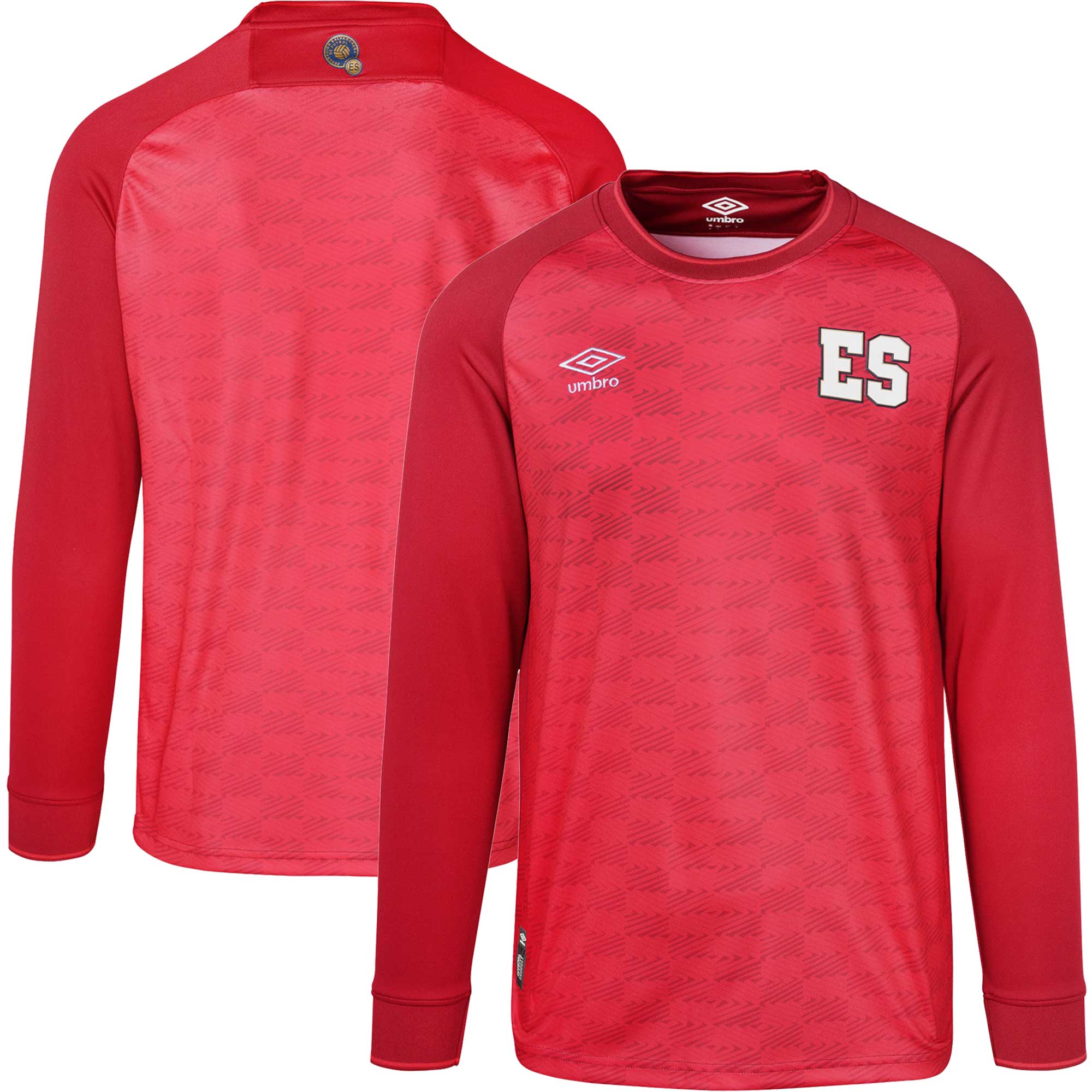 el salvador national team umbro 2023 replica long sleeve jersey – red Collection – England Football Jerseys and Shirts