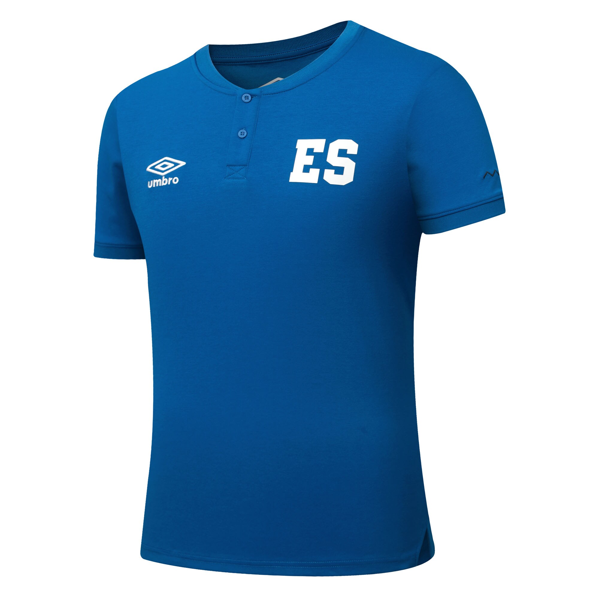 el salvador national team umbro crew neck polo – blue Collection – England Football Jerseys and Shirts