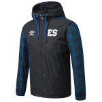 el salvador national team umbro full-zip hooded rain jacket – black Collection – England Football Jerseys and Shirts