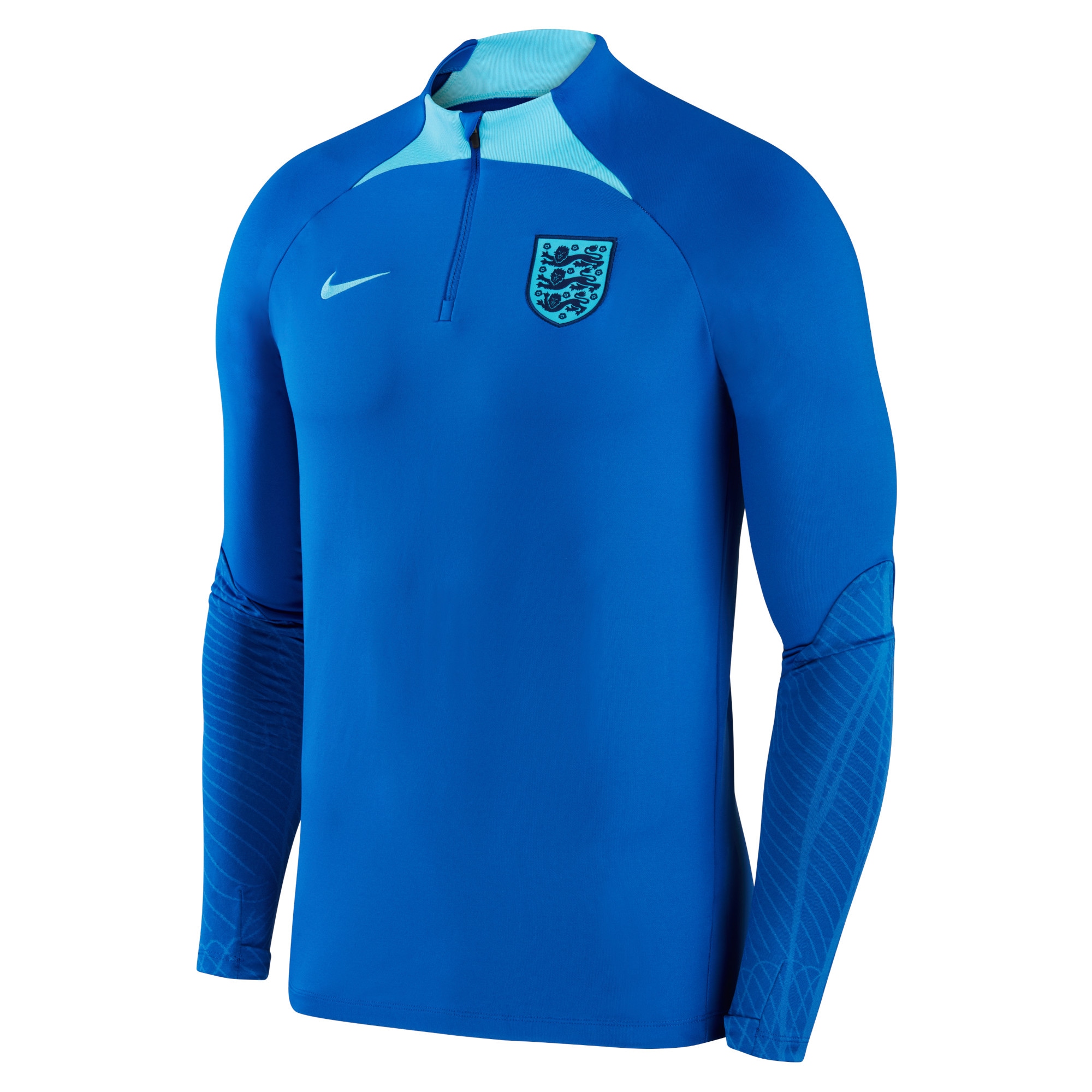 england national team nike 2022 strike drill performance raglan quarter-zip long sleeve top – blue Collection – England Football Jerseys and Shirts