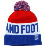 england national team nike classic stripe cuffed knit hat with pom – bluered Collection – England Football Jerseys and Shirts