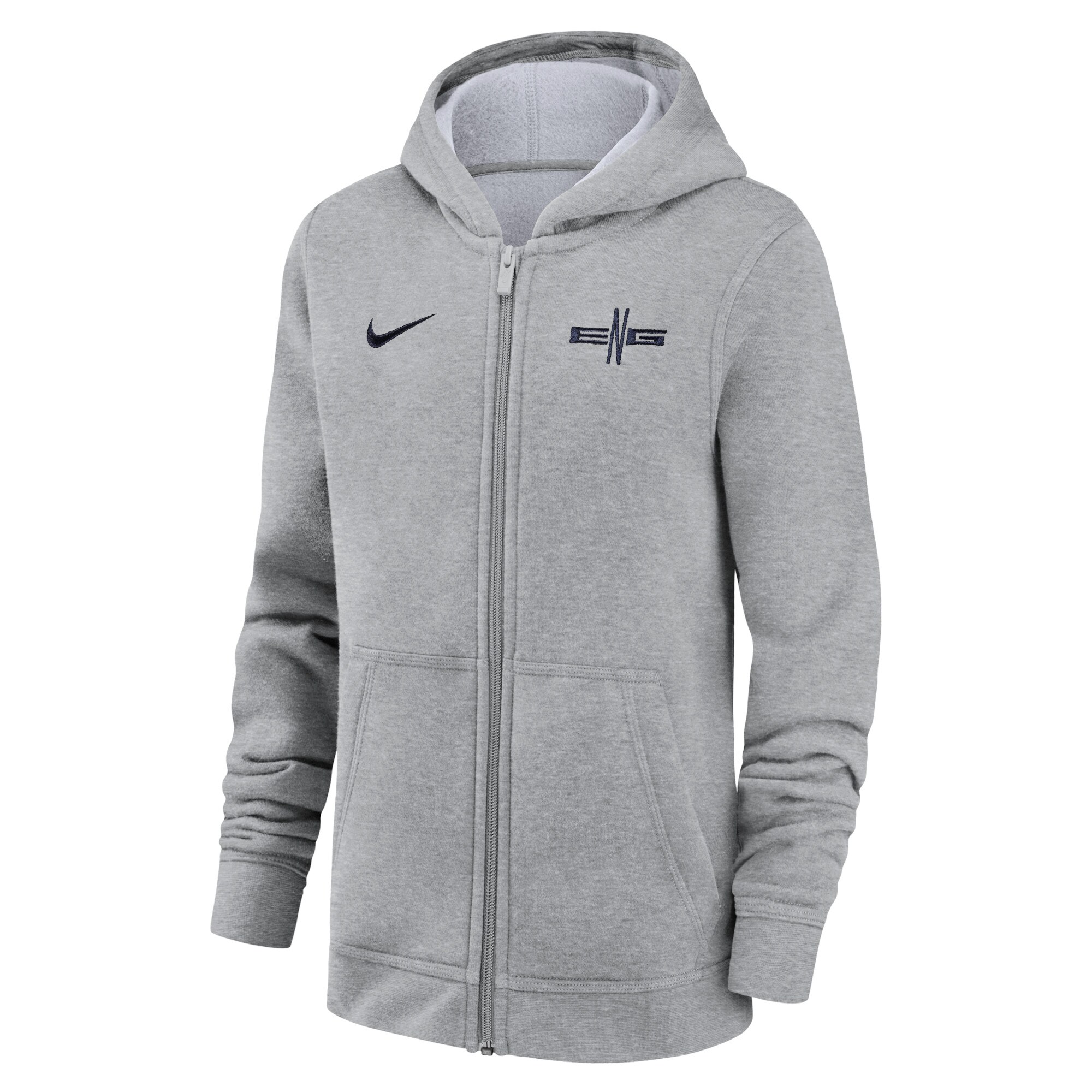 england national team nike youth logo club full-zip hoodie – gray Collection – England Football Jerseys and Shirts