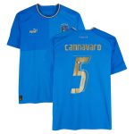 fabio cannavaro italy national team autographed fanatics authentic 2022-23 blue home puma jersey – bas Collection – England Football Jerseys and Shirts