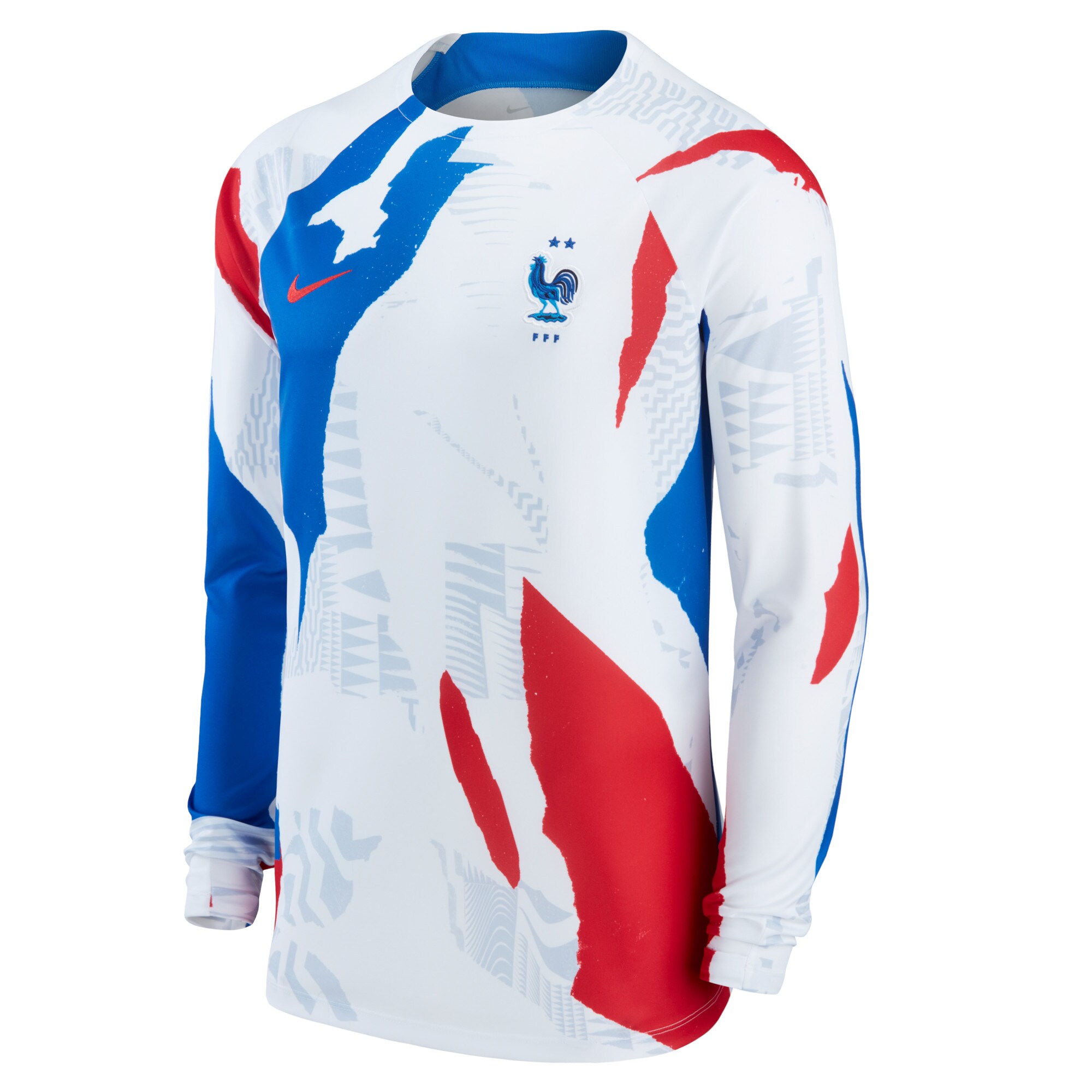 france national team nike pre-match long sleeve top – white Collection – England Football Jerseys and Shirts