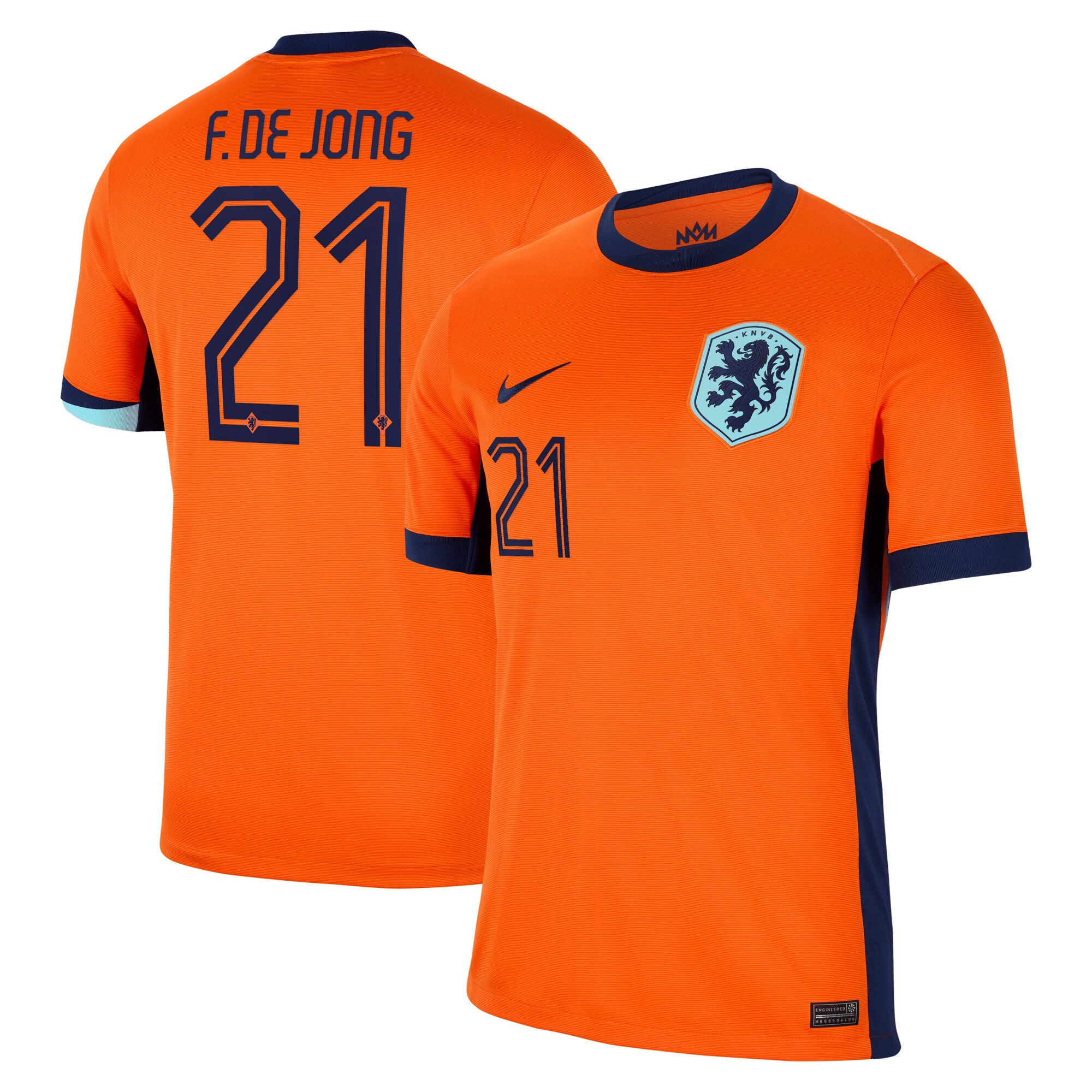 frenkie de jong netherlands national team nike 2024 home replica jersey – orange Collection – England Football Jerseys and Shirts