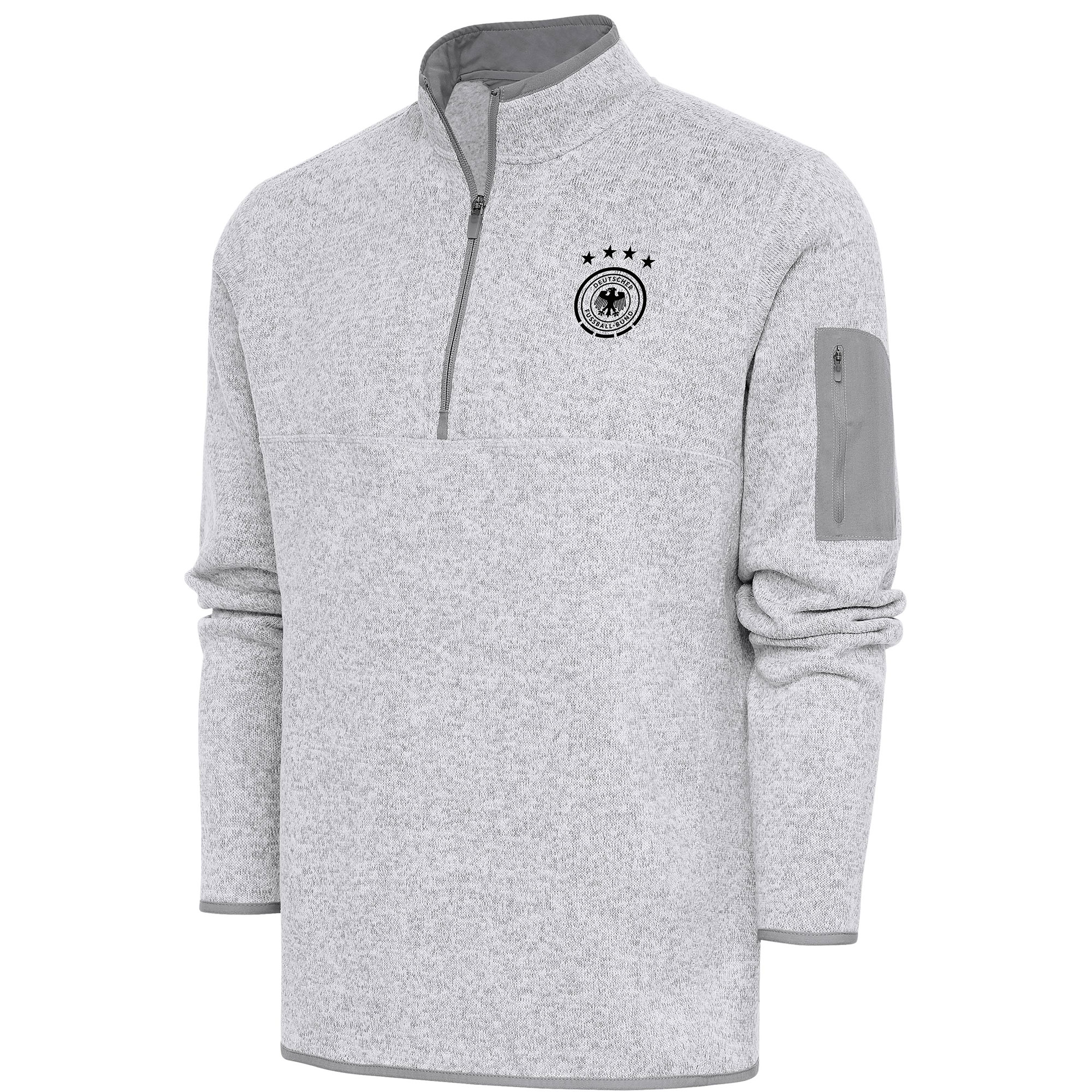 germany national team elevate quarter-zip pullover – heather gray Collection – England Football Jerseys and Shirts