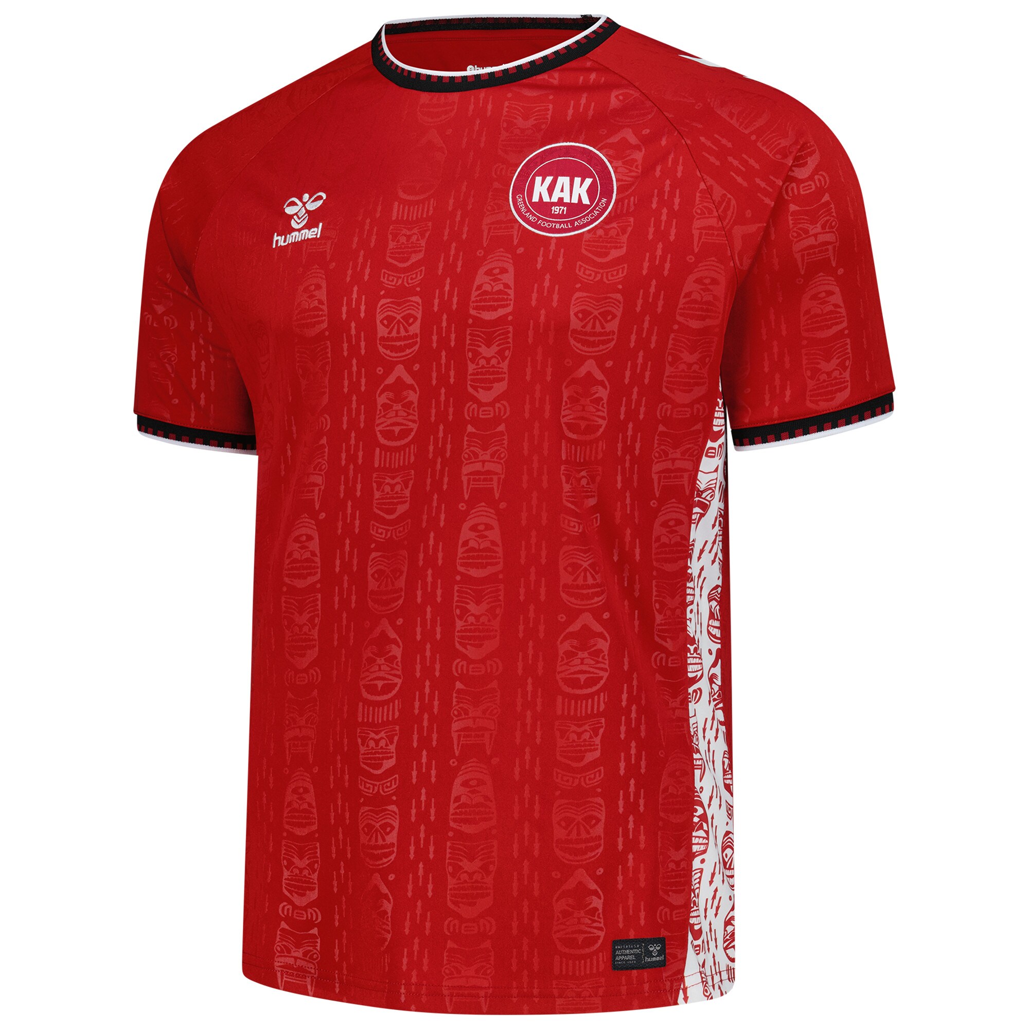 greenland national team hummel 2025 home replica jersey – red Collection – England Football Jerseys and Shirts