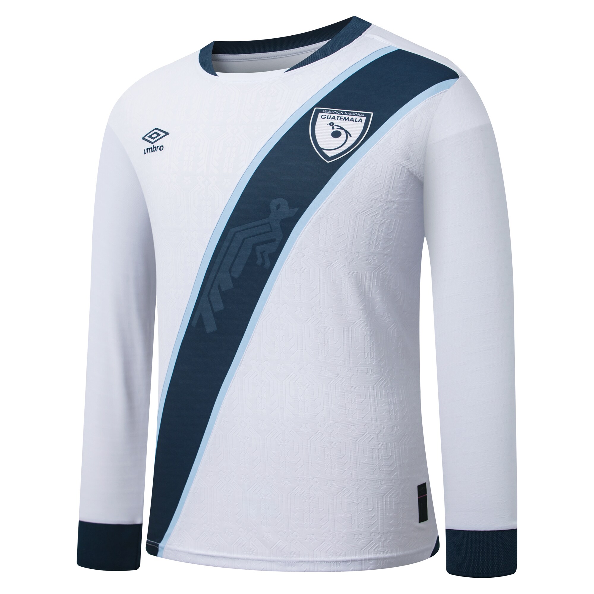 guatemala national team umbro 2025 home replica long sleeve jersey – white Collection – England Football Jerseys and Shirts