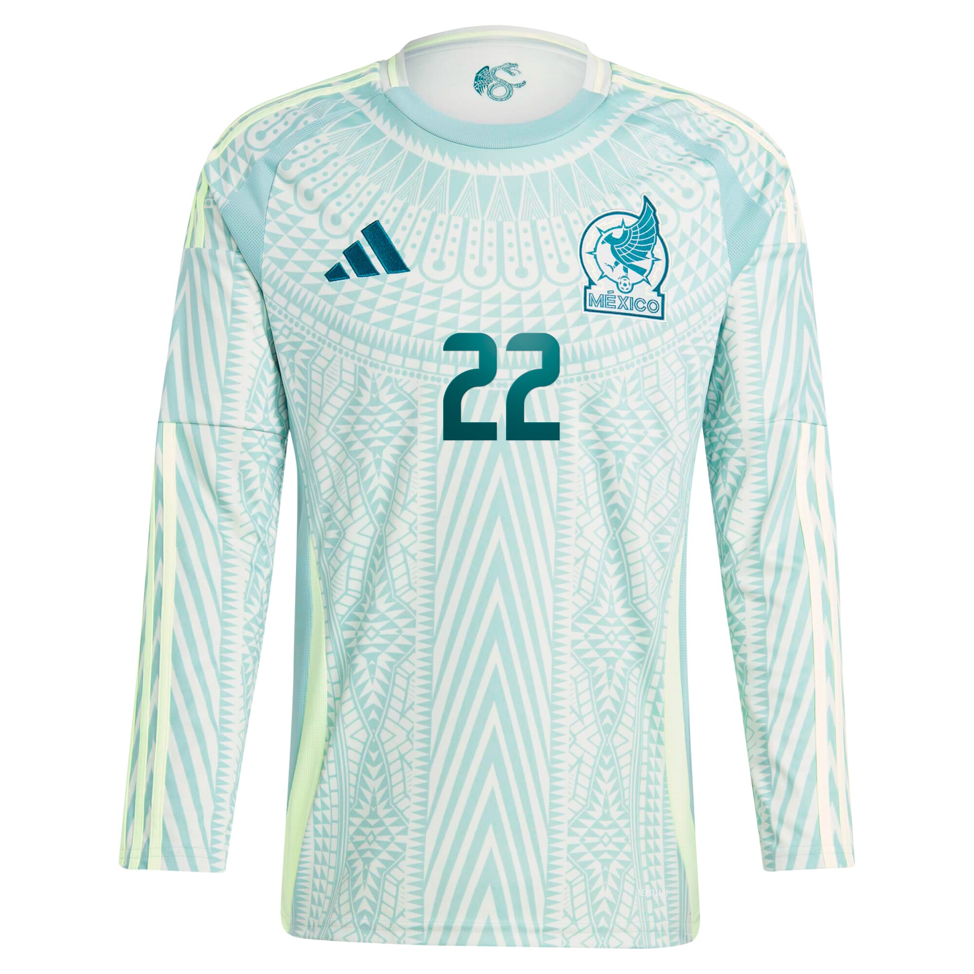 hirving lozano mexico national team adidas 2024 away replica player long sleeve jersey – green Collection – England Football Jerseys and Shirts