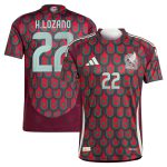 hirving lozano mexico national team adidas 2024 home authentic player jersey – burgundy Collection – England Football Jerseys and Shirts