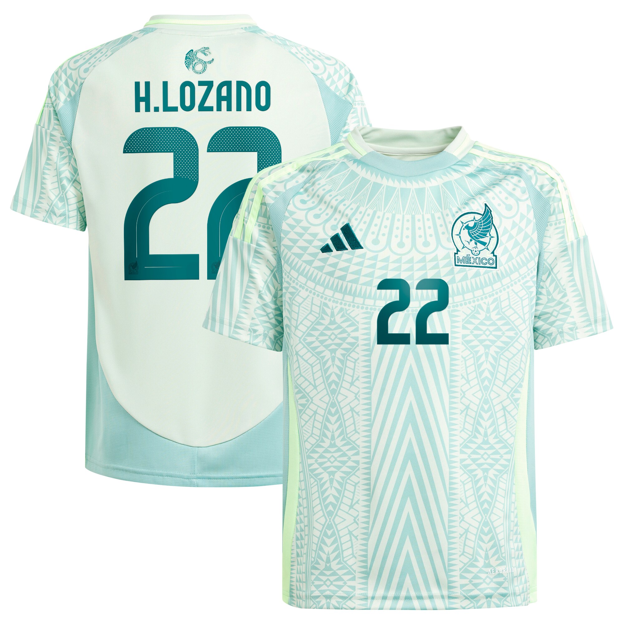 hirving lozano mexico national team adidas youth 2024 away replica player jersey – green Collection – England Football Jerseys and Shirts