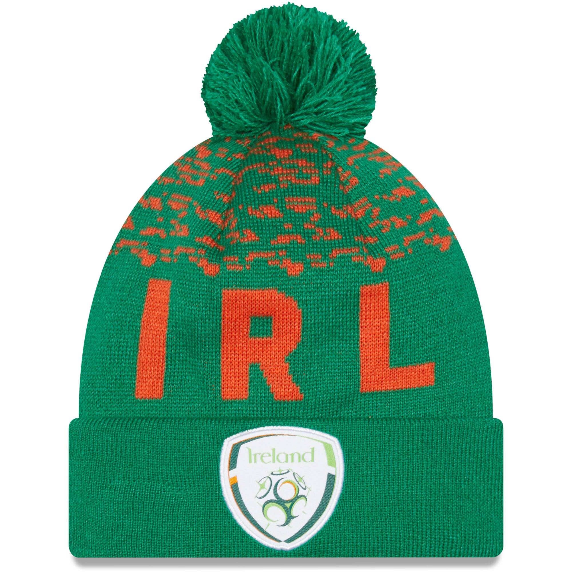 ireland national team new era marl cuffed knit hat with pom – green Collection – England Football Jerseys and Shirts