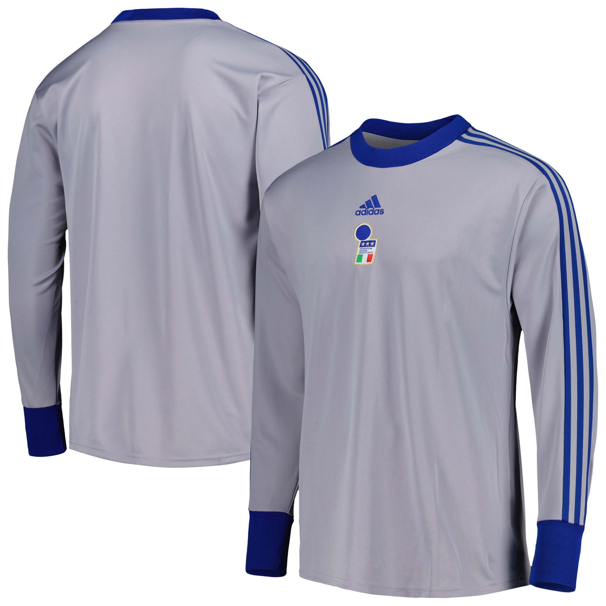 italy national team adidas authentic football icon goalkeeper jersey – gray Collection – England Football Jerseys and Shirts