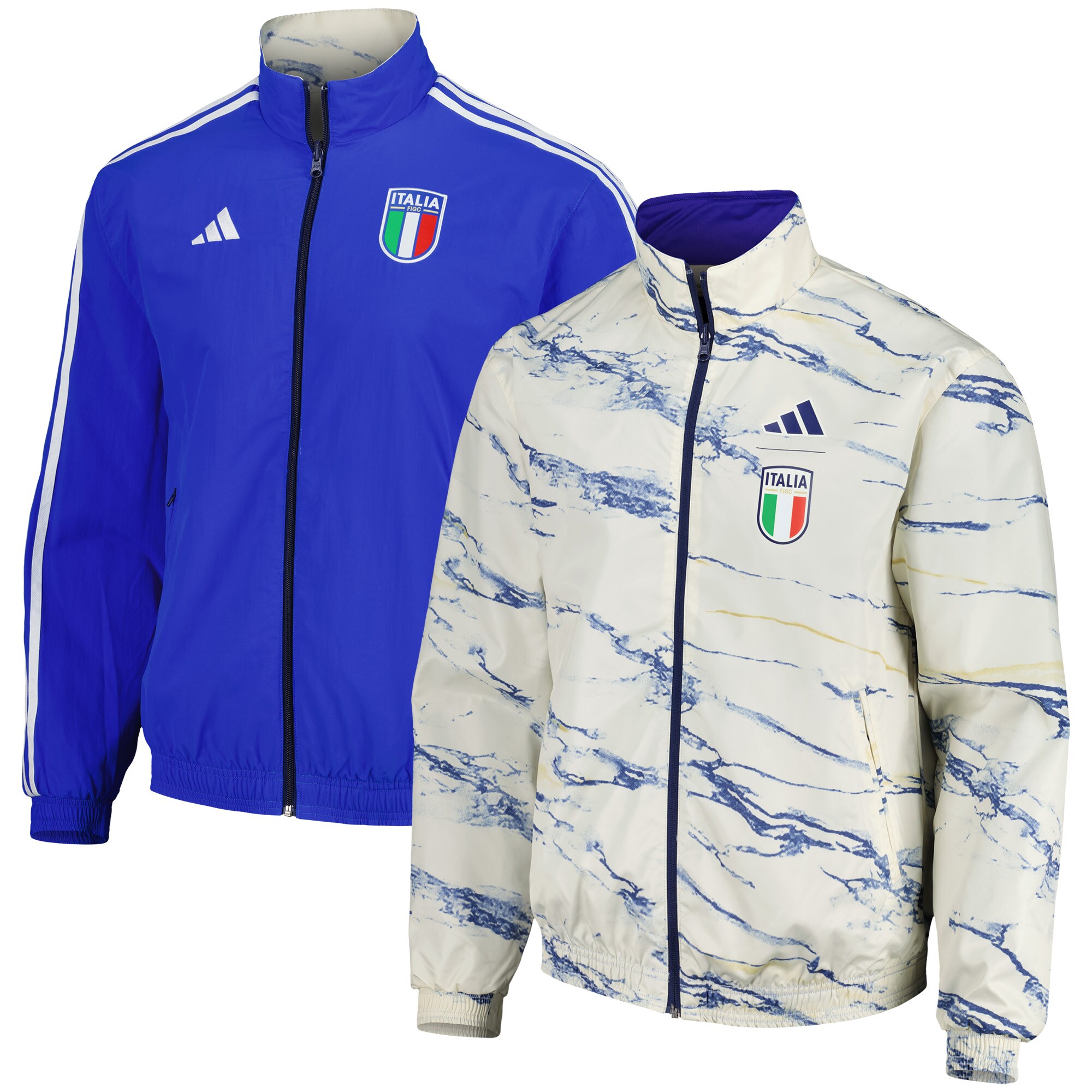 italy national team adidas team logo anthem reversible full-zip jacket – white Collection – England Football Jerseys and Shirts