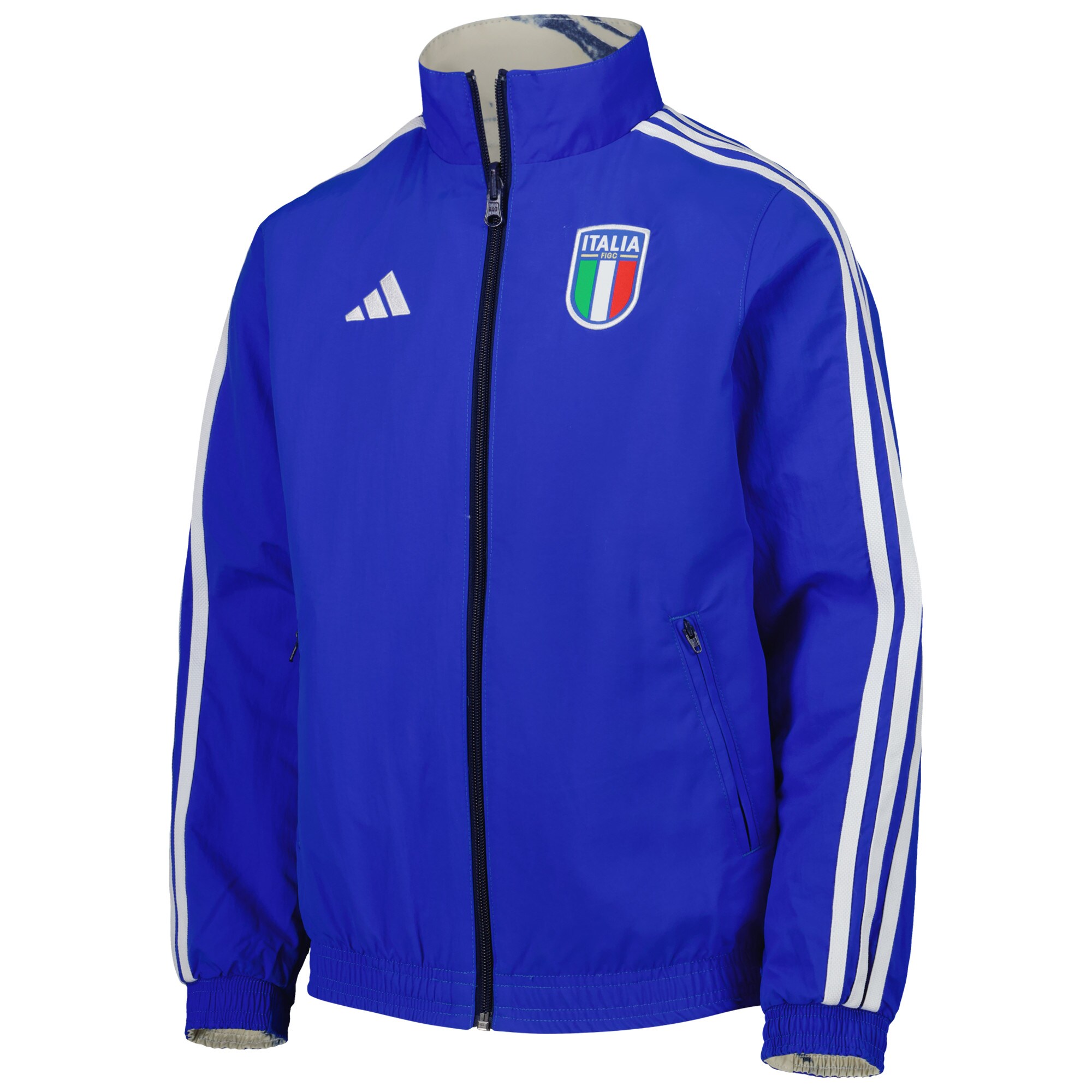 italy national team adidas youth team anthem reversible full-zip jacket – blue Collection – England Football Jerseys and Shirts