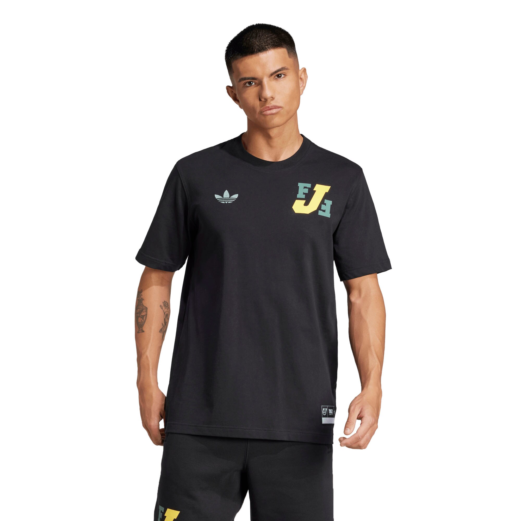 jamaica national team adidas varsity pack t-shirt – black Collection – England Football Jerseys and Shirts