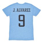 julián Álvarez argentina national team 1863fc player retro tri-blend t-shirt – light blue Collection – England Football Jerseys and Shirts