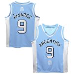 julián Álvarez argentina national team vive la fete mesh basketball jersey – light blue Collection – England Football Jerseys and Shirts