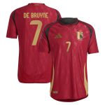 kevin de bruyne belgium national team adidas 2024 home authentic player jersey – burgundy Collection – England Football Jerseys and Shirts