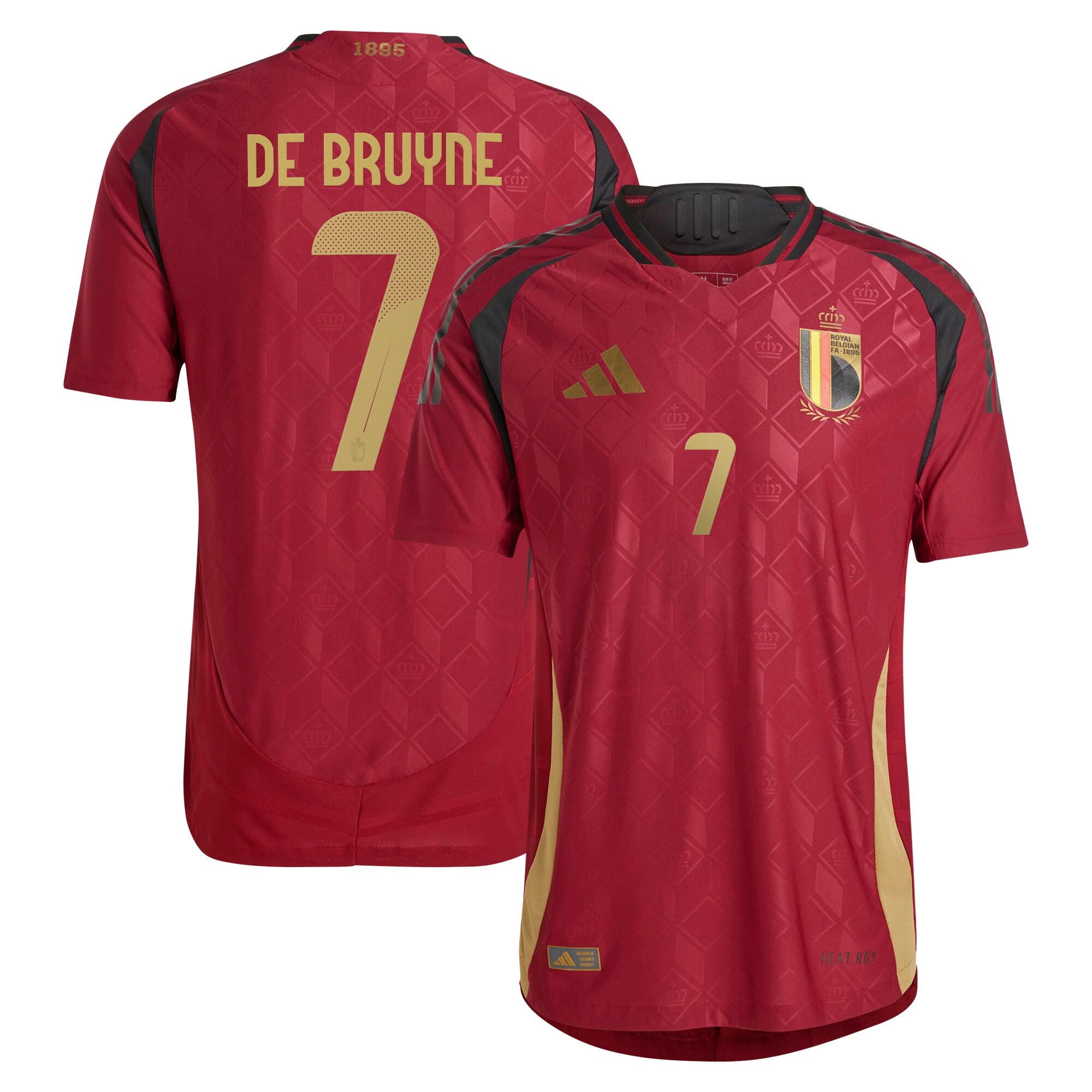 kevin de bruyne belgium national team adidas 2024 home authentic player jersey – burgundy Collection – England Football Jerseys and Shirts
