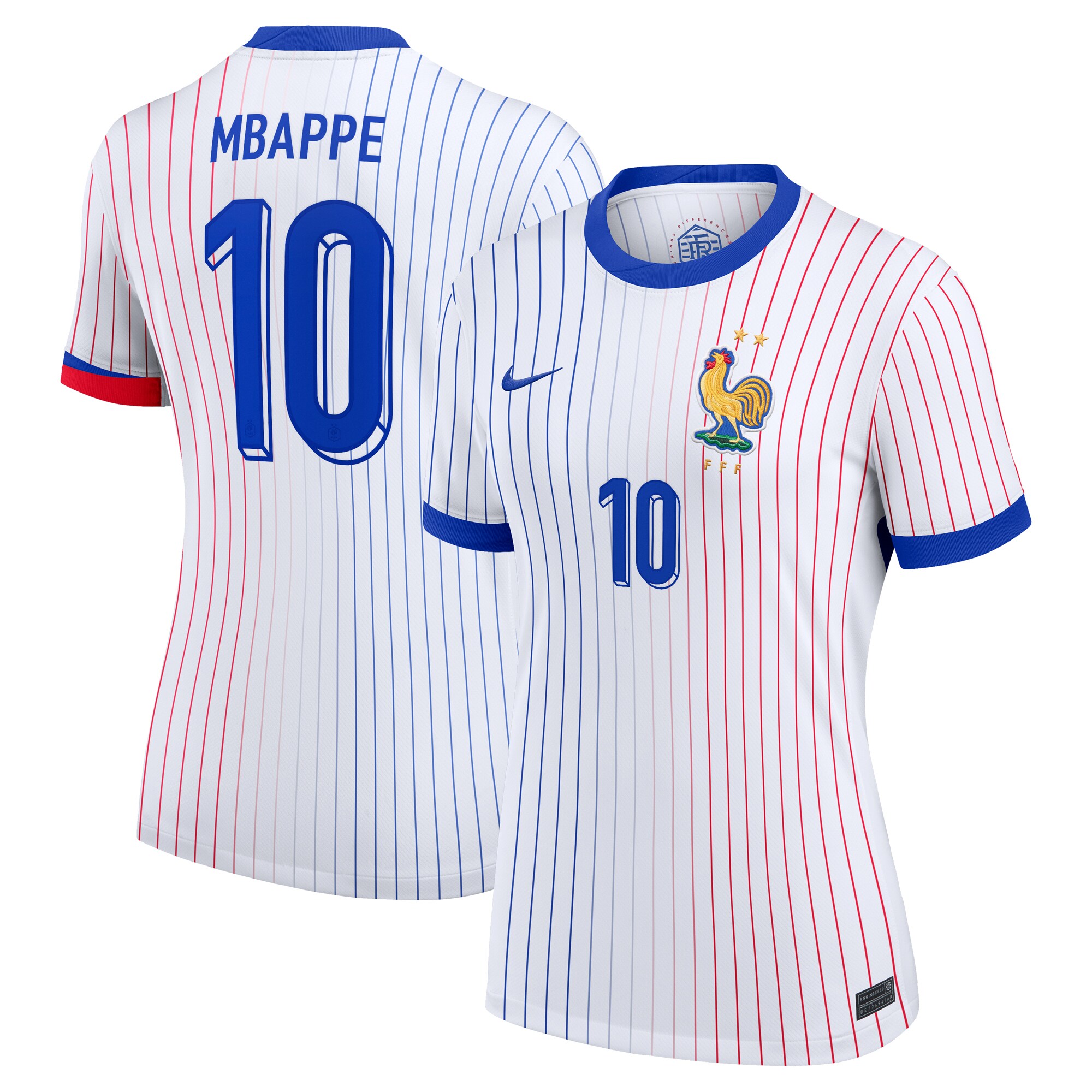 kylian mbappe france national team nike women8217s 2024 away replica jersey – white Collection – England Football Jerseys and Shirts