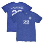 lautaro martinez argentina national team 1863fc retro player tri-blend t-shirt – blue Collection – England Football Jerseys and Shirts