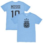 lionel messi argentina national team 1863fc player retro tri-blend t-shirt – light blue Collection – England Football Jerseys and Shirts