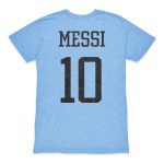 lionel messi argentina national team 1863fc player retro tri-blend t-shirt – light blue Collection – England Football Jerseys and Shirts