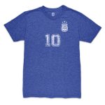lionel messi argentina national team 1863fc retro name amp number tri-blend t-shirt – blue Collection – England Football Jerseys and Shirts