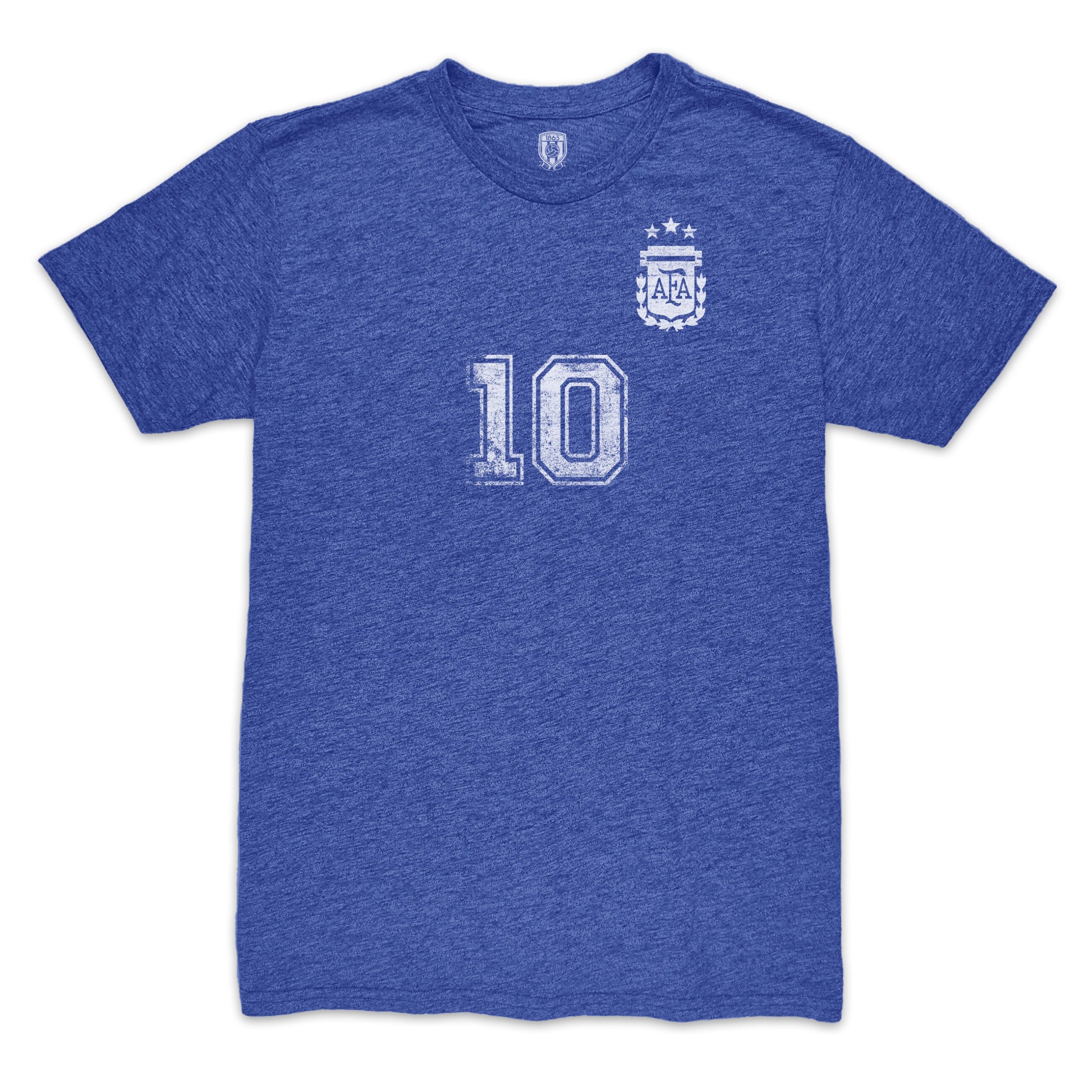 lionel messi argentina national team 1863fc retro name amp number tri-blend t-shirt – blue Collection – England Football Jerseys and Shirts