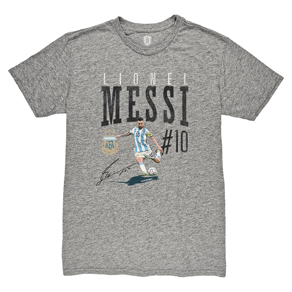 lionel messi argentina national team 1863fc snapshot tri-blend t-shirt – heather gray Collection – England Football Jerseys and Shirts