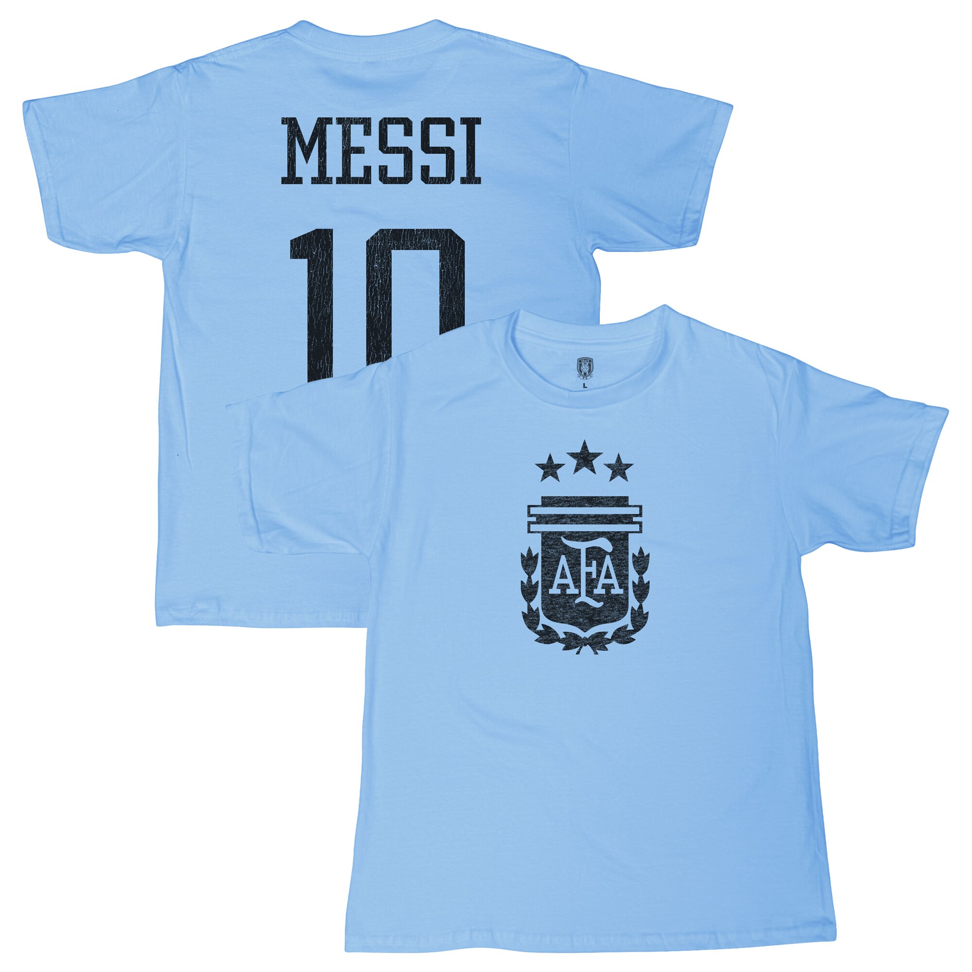 lionel messi argentina national team 1863fc youth name amp number t-shirt – light blue Collection – England Football Jerseys and Shirts