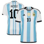 lionel messi argentina national team adidas 2022 winners home replica jersey – whitelight blue Collection – England Football Jerseys and Shirts