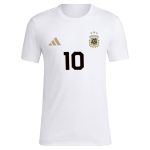 lionel messi argentina national team adidas name amp number t-shirt – white Collection – England Football Jerseys and Shirts
