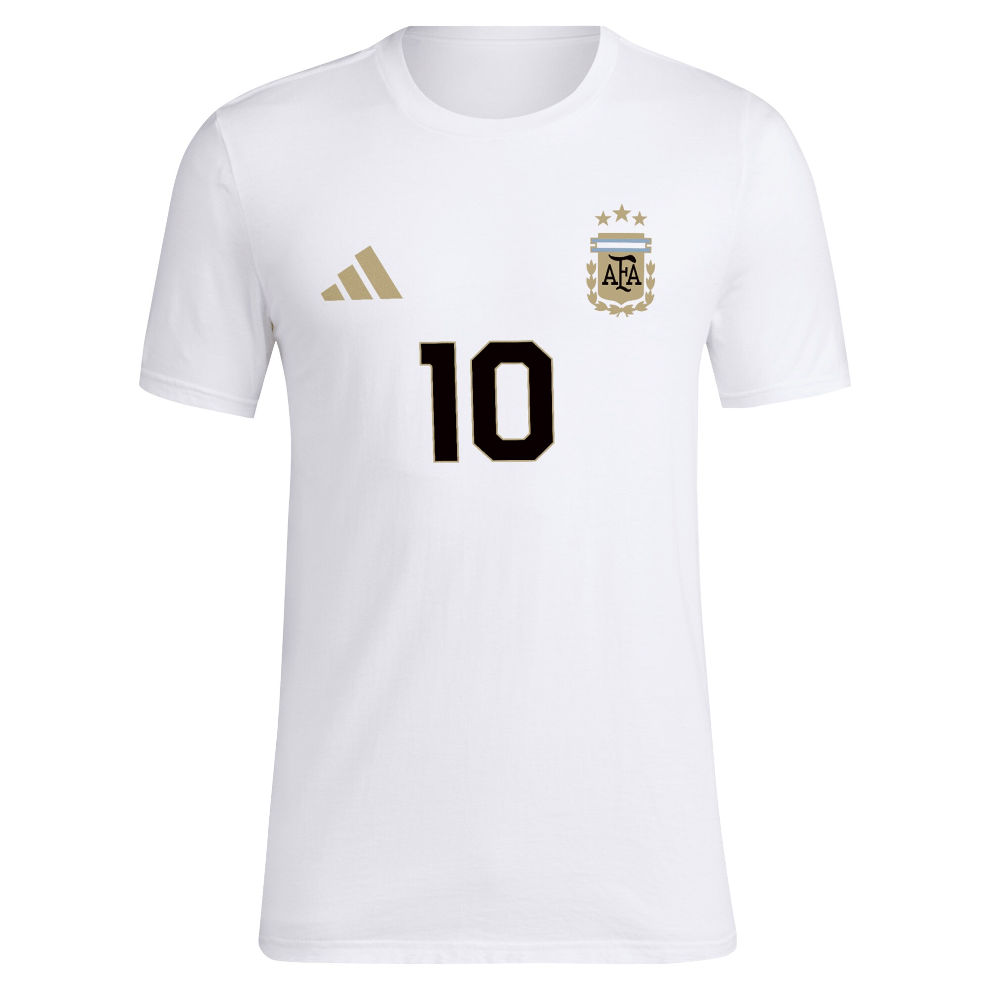 lionel messi argentina national team adidas name amp number t-shirt – white Collection – England Football Jerseys and Shirts
