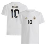 lionel messi argentina national team adidas youth name amp number t-shirt – white Collection – England Football Jerseys and Shirts