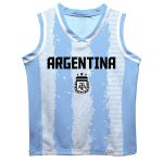lionel messi argentina national team vive la fete toddler painted stripes basketball jersey – light blue Collection – England Football Jerseys and Shirts